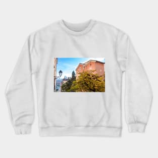 Sunny Morning Hillside in Lyon, France Crewneck Sweatshirt